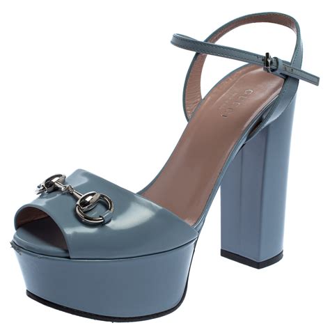 gucci cloth and pearls blue heels|gucci claudie heels.